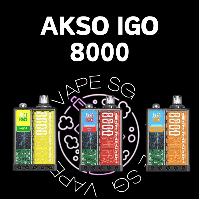 Akso Igo 8000 disposable vape - sg vape shop singapore sg