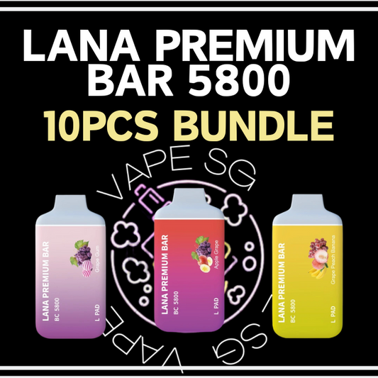 Lana Premium Bar 5800 Disposable (10pcs Bundle) - Sg Vape Shop Singapore SG