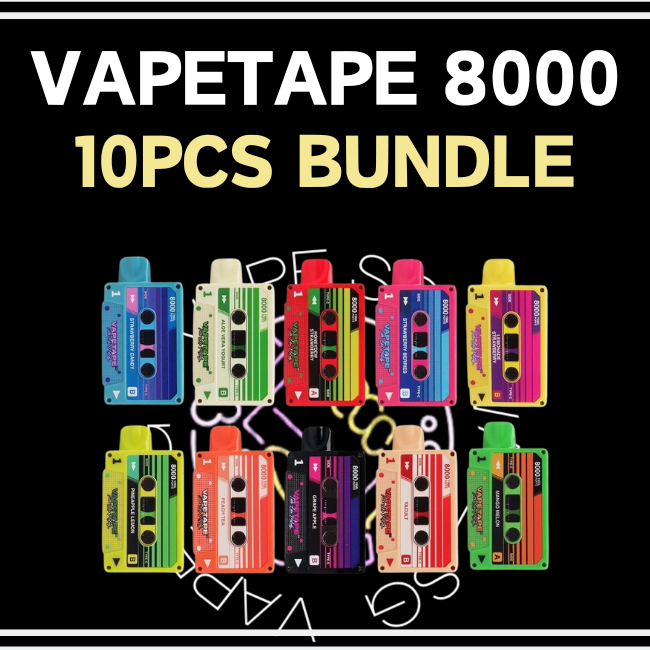 Vapetape 8000 Disposable (10pcs Bundle) - Sg Vape Shop Singapore SG